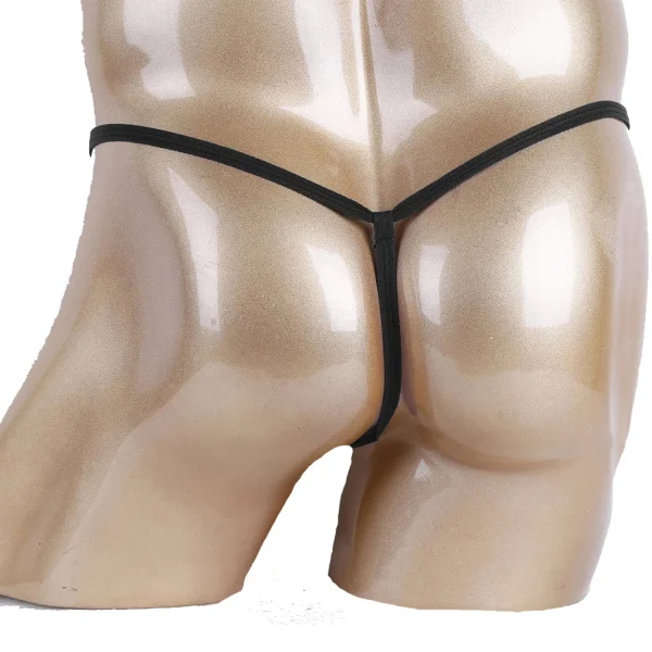 Minimal back design g-string thong for men with T-strap by Shamelace